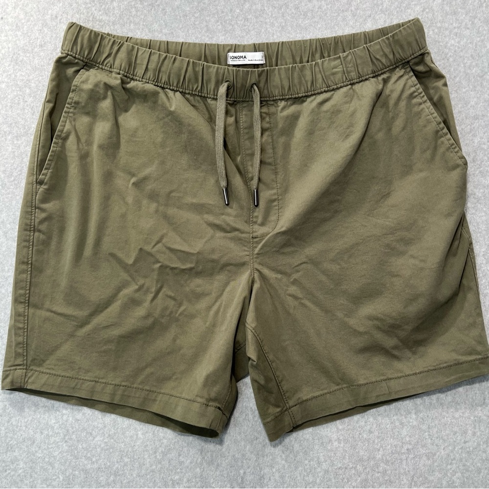 Sonoma Good for Life shorts Mens 38 army green pull on EUC
